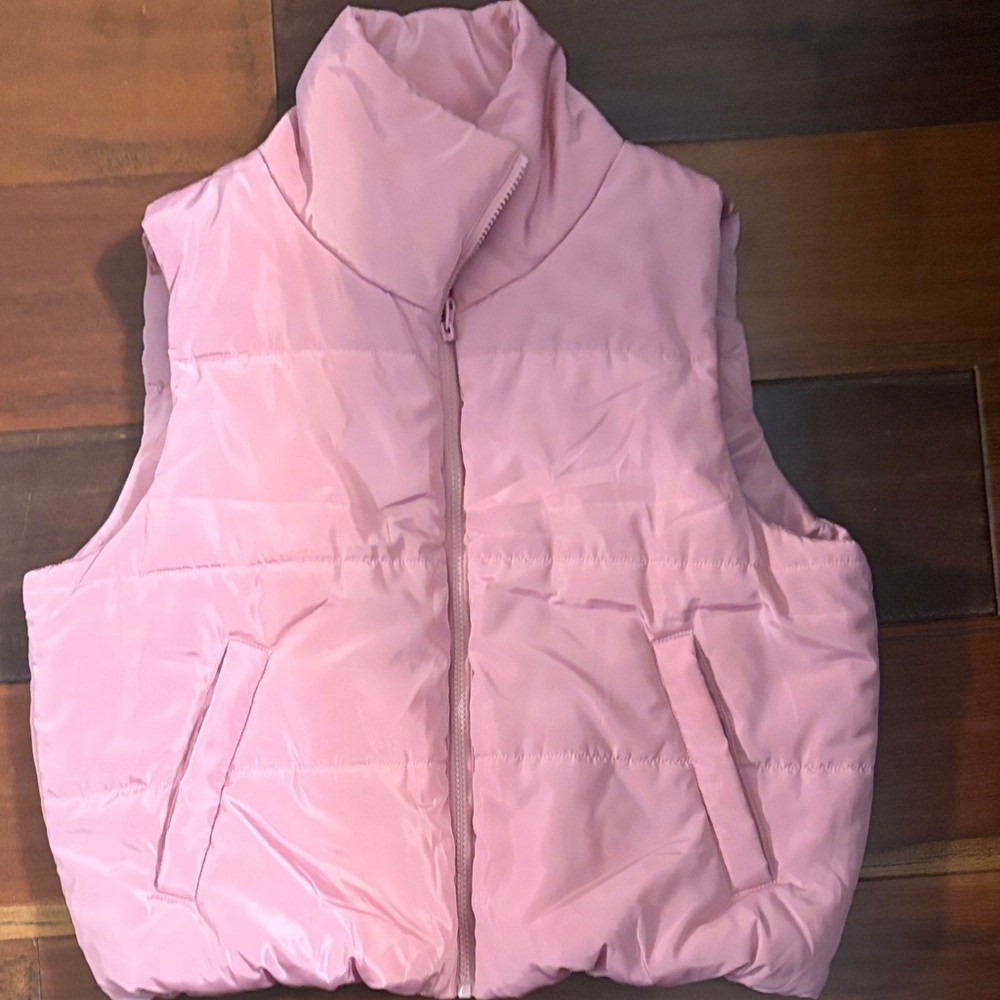 Women's Light Pink Quilted Vest